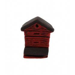 Ruche carrée rouge santon...