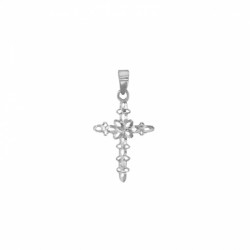 Croix argent ajourée, motif...