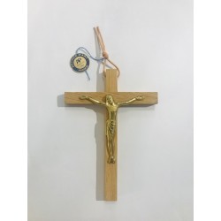 Croix murale chêne clair...