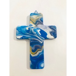 Croix murale bois effet...