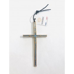Croix fine en bronze et...