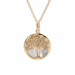 Collier plaqué-or,  arbre...