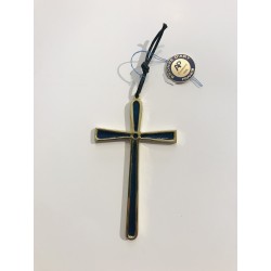 Croix murale bronze et...