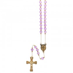 Chapelet grains roses sur...
