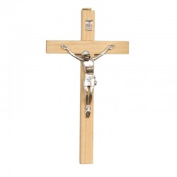 Crucifix bois blanc, Christ...