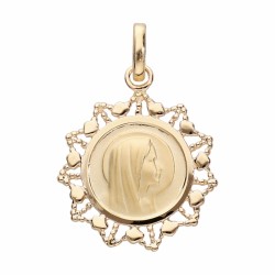Medaille plaqué-or Vierge...