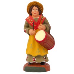 Femme tambourinaire, santon...