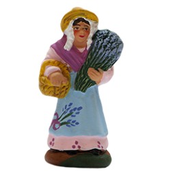 Femme à la lavande, santon...