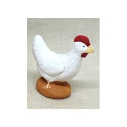 Poule blanche droite,...