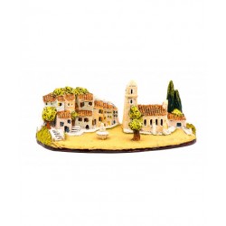 Village avec place, santons...