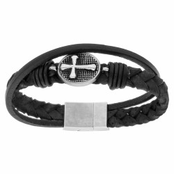 Bracelet cuir bovin tressé...