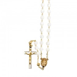 Chapelet nacre, croix en...