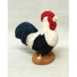 Coq blanc, santon...