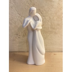 Couple 13 cm (résine blanche)