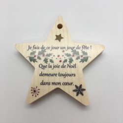 Message déco bois étoile de...