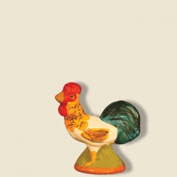 Coq roux, santon Fouque 9cm