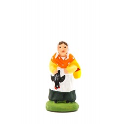 Femme à la poule santon...